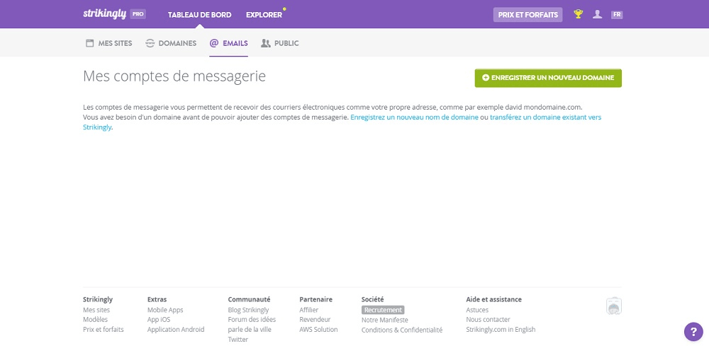 null Email Strikingly
